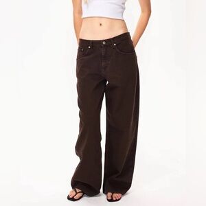 NWT Khy Low Rise Baggy Brown Jean